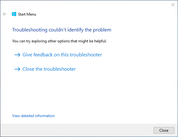 start menu troubleshooter win 10 download